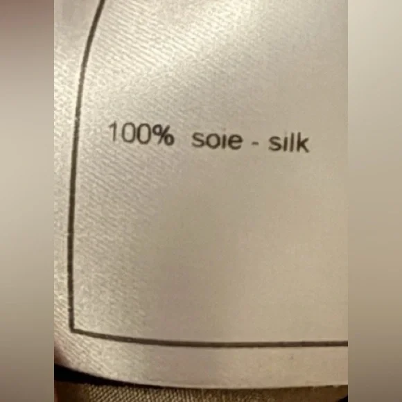 Chanel Coco Printed Logo Silk Blouse Button Down- Small - Picture 7 of 7